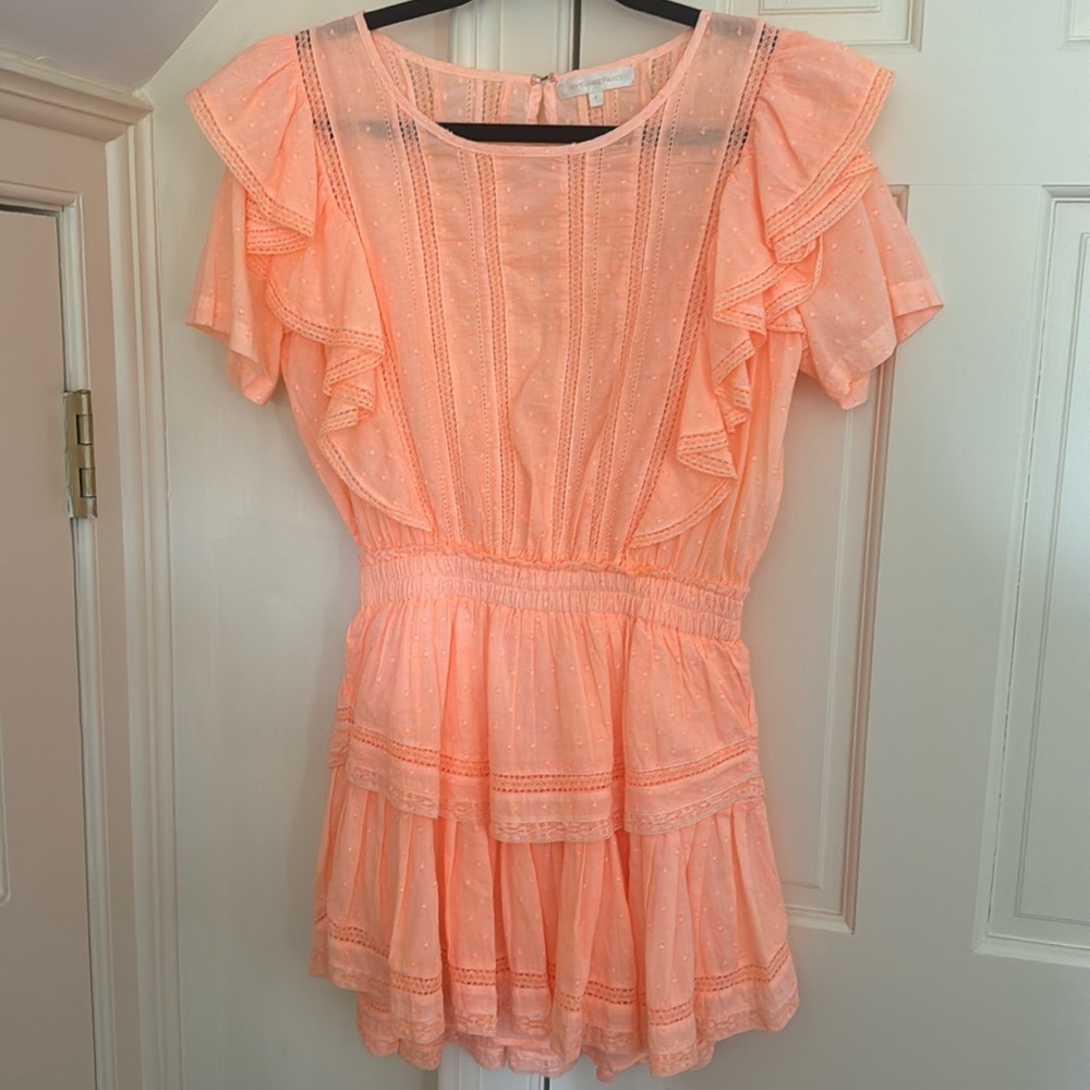 Natasha Ruffled Dress Orange